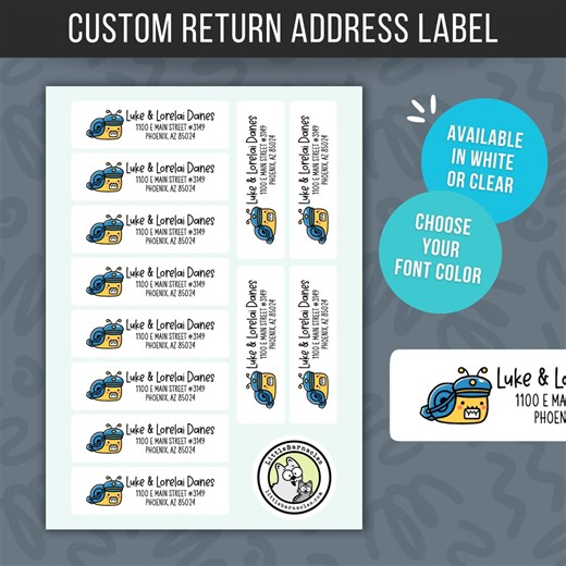Custom Return Address Labels, Snail Mail Stickers, Weatherproof Vinyl - Etsy