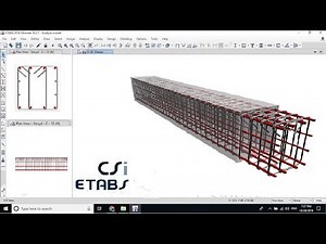 Detailing and Design of Continuous Beam using etabs tutorial video 8