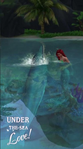 UNDER the SEA LOVE. Sims 4 love story of a Mermaid and a Dolphin. Beautiful romantic song.