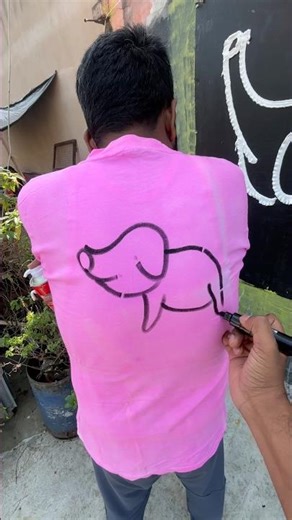 What’s on my back challenge 😳 #art #challenge #shorts