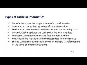 types of caches in informatica || informatica interview questions and Answers || #informatica #etl