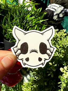 Pokemon Cubone Skull Sticker - Traditional Tattoo Style, Vinyl Laminated Die Cut Fan Art, Original Art - Etsy