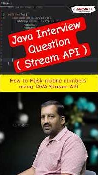 👉 How do you mask mobile numbers using Java Stream API | Ashok IT #coding #java #programming