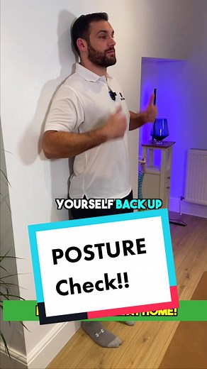 How to check your posture at home! Here is a quick posture drill. #backinshapeprogram #backpain #lowerbackpain #posture #betterposture #posturetest #fyp #foryou #foryoupage