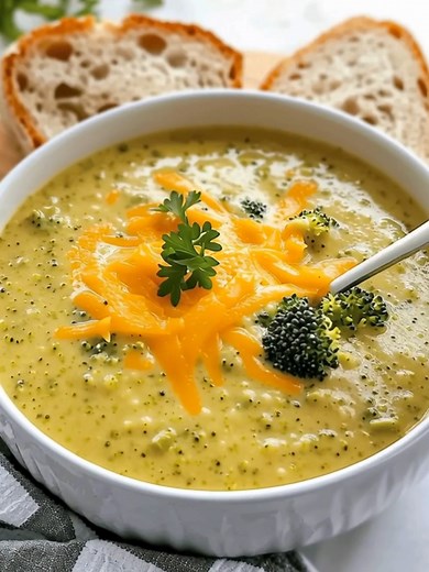 8.3K views · 20 reactions | A creamy soup featuring fresh broccoli and cheddar cheese, inspired by Panera Bread’s famous recipe. Ingredients 4 cups fresh broccoli, chopped 1 cup carrot, shredded 1/2 cup onion, chopped Full Recipe in First comment Enjoy ❤  | Olivia Recipes | Facebook