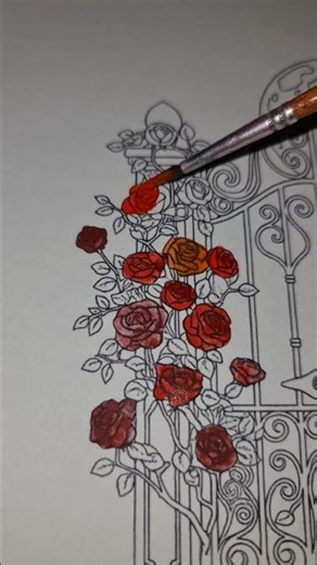 Color with me✨️gouache #gouache #coloringpages