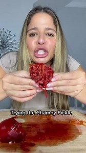 I had to try this Chamoy Pickle Challenge 😅 | Maria Legarda