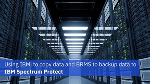 Using IBMi to copy data and BRMS to backup data to IBM Spectrum Protect