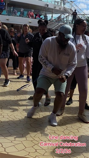 Line Dancing on Carnival Celebration Cruise
