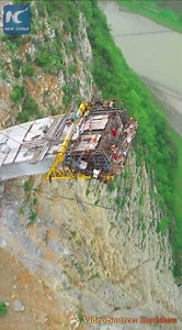 281K views · 3.6K reactions | Hardworking Chinese! See how a bridge is built between cliffs. #FlyOverChina | FlyOverChina | Facebook