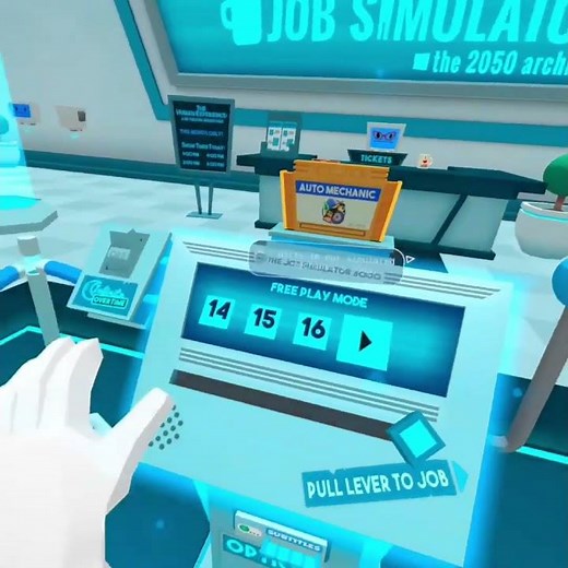 Job bot comes to kill me #vr #jobsimulator #meme