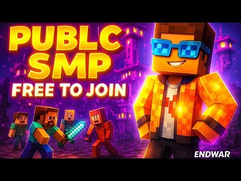 🚨 PUBLIC SMP LIVE – Java + Bedrock | FREE TO JOIN Server | OP Raids & Full Masti #minecraft