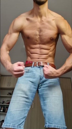 Muscle Man shows his Body 😈 #shorts