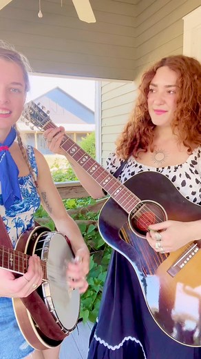 Blue Moon of Kentucky [Bill Monroe] A lil Monroe/Patsy baby fusion 👼🏼 We both have albums coming out this fall, check out our latest singles on our websites, links in our bios :) #independent #women #harmonies #bluegrass #guitar #nashville #artists #collab #americana #folk #tennessee #elizathorn #brennamacmillan | Brenna Frances MacMillan