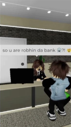 Robbin da bank 🏦 🤯 #roblox #brookhaven #robloxedit #robbin