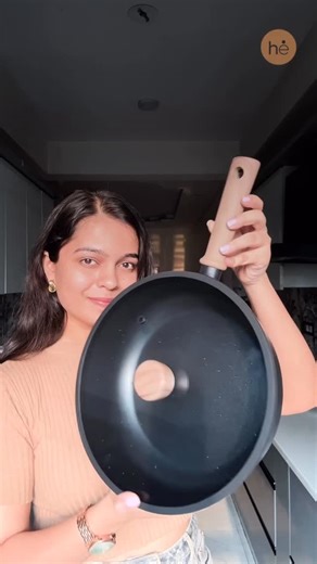 HomeEssentials on Instagram: "Titanium power meets kitchen chic ✨ Cook, shine, and savour- no fuss, all flavour 💛 [home essentials, cookware, kitchen essentials, cooking tools, kitchenware]"