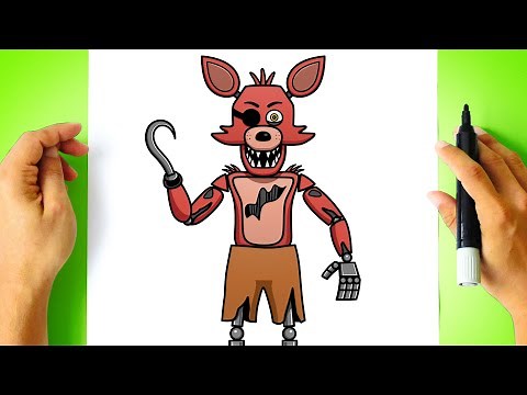 Como DESENHAR o FOXY - Como DIBUJAR a FOXY - Five Nights at Freddy's - FNAF Drawing Tutorial