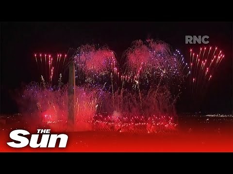 Fireworks spell 'Trump 2020' after President gives RNC speech