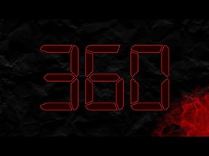 Countdown from 360 to 0 in RED