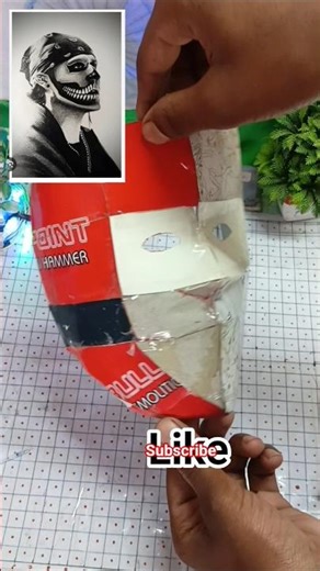 how to make a mask out of cardboard and paper 🗞️🎭#shortvideo #viralvideo #pritam_art #trandingsong