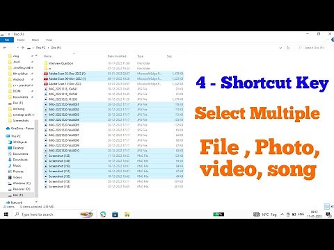 How to select multiple files in laptop || How to select multiple File , photo,video,songs on laptop