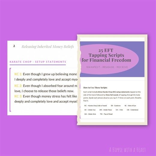 EFT Tapping Scripts for Financial Freedom | 44 Pages | 25 Complete Rounds | Wealth Mindset - Etsy Canada