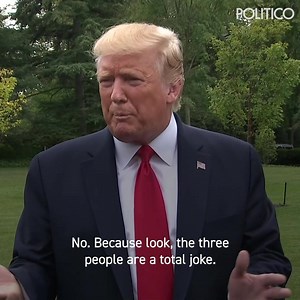 President Donald Trump called his trio of challengers for the Republican nomination “a laughingstock,” and he defended the decisions by GOP leaders in a handful of states to scrap their 2020 primaries https://politi.co/2kdtwGQ | POLITICO