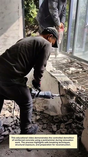 Controlled Jackhammer Renovation #construction #worksite #work #renovation