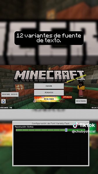 Variedad de Texturas y Fuentes para Minecraft