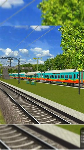 Crossing Humsafar Express Standing in loop line Waiting for getting Overtaken in #msts #openrails