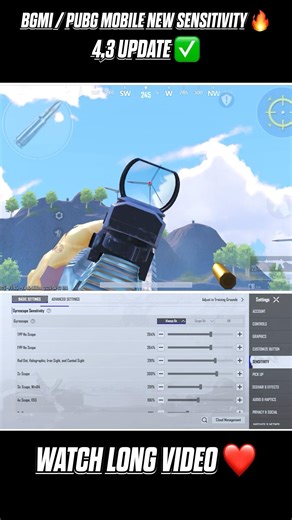 BGMI 4.3 🔥 NEW BEST SENSITIVITY CODE 😱 ZERO RECOIL SETTINGS #bgmi #pubgmobile #sensitivity
