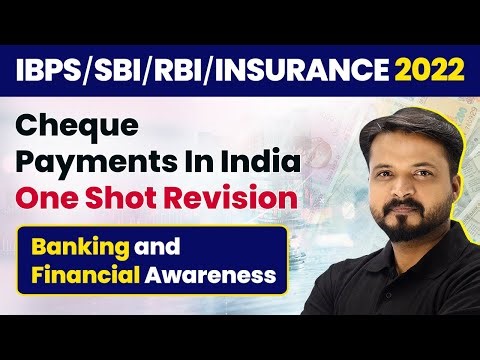 Cheque Payments In India - One Shot Revision | Banking & Financial Awareness | RBI/SBI/IBPS/RRB