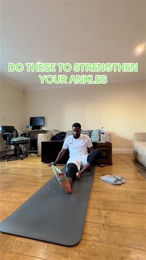 Ankle Alphabets\t2× Ankle Circles\t2×10 each way Towel Scrunches\t2×15 Single-Leg Balance \t3×30s Heel Raises (double leg)\t3×12 Resistance Band Ankle Inversion/Eversion\t2×12 each direction Toe Walks\t2×10m Heel Walks\t2×10m #ankleinjury #anklestrengthening #footballer