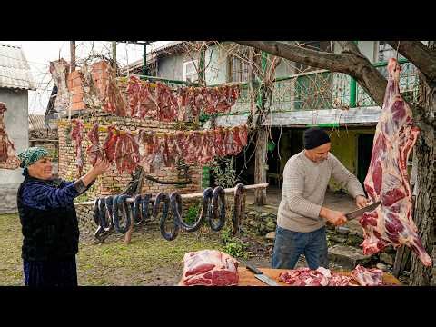 Grandma Preserves Beef Without a Fridge | Ancient Village Survival Method