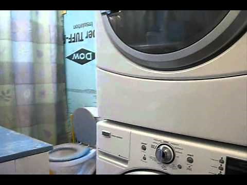 Installing a washer dryer stacking kit