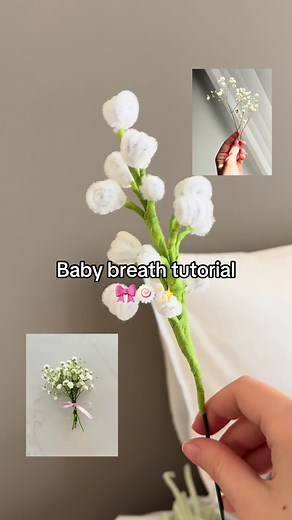 Easy Baby Breath Flower Tutorial Using Pipe Cleaners
