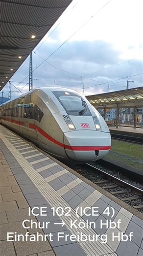 ICE 4 Lang BR 412 | ICE 102 Chur–Köln Hbf Einfahrt in Freiburg 🚄