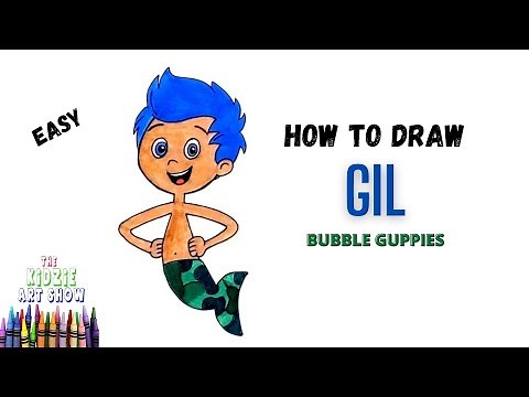 How to draw Gil from Bubble Guppies step by step easy. Draw Gil from Bubble Guppies tv show easy.