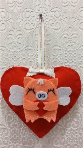 #Cute pig craft forValentines Day#DIY pig craft#