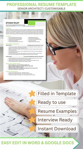 Senior Architect Resume Template 🏗️