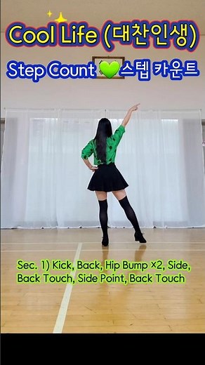 Cool Life (대찬인생) Linedance/ 스텝카운트무한반복 #가요라인댄스 #수업강추 #박현빈 #dancetutorial