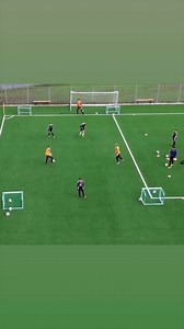 Have you tried this 2v2 finishing setup, with a target placed up top? Here’s a demonstration from @footballscoutpt_ It’s a great way to practice timely separation from defenders when attacking goal. Encourage dynamic movement and change of pace following the pass into the target player. #soccercoach #footballcoach #soccerdrills #footballdrills #soccerpractice #socceracademy #footballacademy | Train.Soccer
