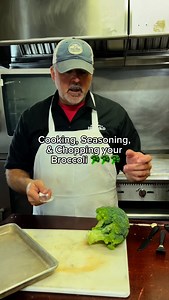 Do you cut broccoli down like this, or do you toss the whole crown in the oven? | Mortadella Head