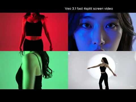 4 split screen Video generation test