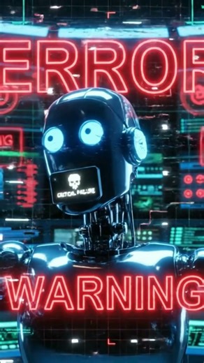 Red eyes mean trouble for this robot 💀 #aifail #tech #glitch