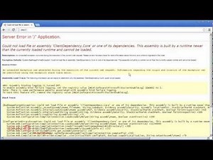 Could not load file or assembly 'clientdependency.core' or one of its dependencies - DNNHero