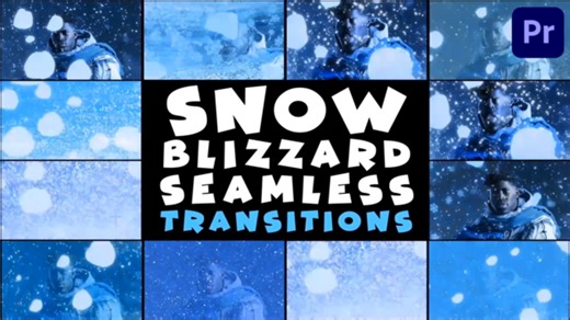 Snow Blizzard Seamless Transitions | Premiere Pro MOGRT