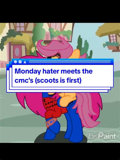 #mlp #drawing #mondayhater #scootaloomlp after a few days of being twilight sparkles aprentis now Monday hater also took up a babysitting job as well and sure enough the first kids that Monday hater got to babysit was the cutie mark curesaders cmc for short the first crusader was scootaloo her aunt's were going to buy something from the market and trusted Monday hater with scootaloo