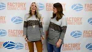 Update your wardrobe with a pop of animal print! Available in small thru 3X! | Factory Connection