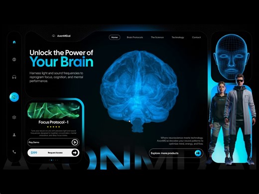 AxonMD.ai | Neurotech & Brain Health Website Design UI/UX